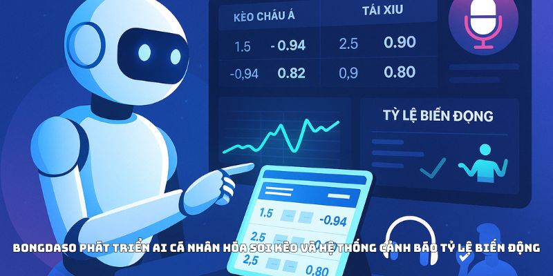 Bongdaso phát triển AI cá nhân hóa soi kèo và hệ thống cảnh báo tỷ lệ biến động Bongdaso phát triển AI cá nhân hóa soi kèo và hệ thống cảnh báo tỷ lệ biến động